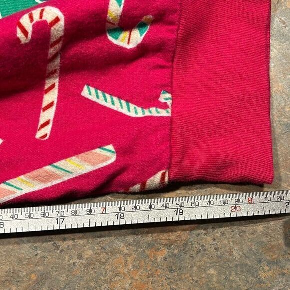 Old Navy Small Pajama Jogger Pants Pink with Candy Canes and Pockets - Picture 8 of 9